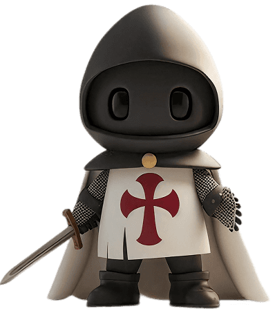 Cute cartoon knight