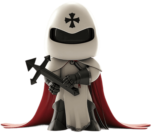 Cute cartoon knight